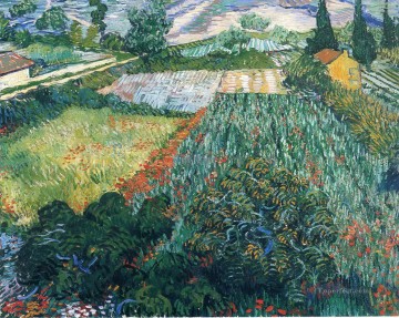 Campo con amapolas 2 Vincent van Gogh Pinturas al óleo
